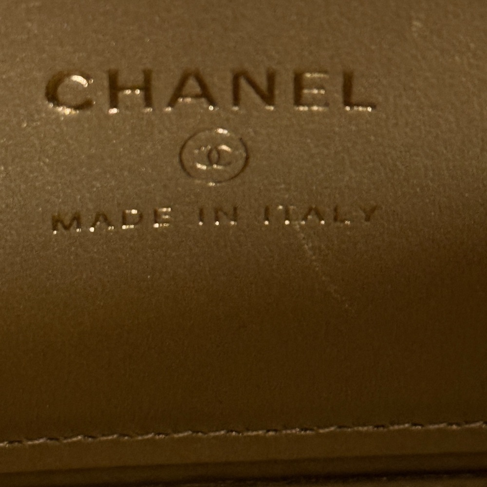 CHANEL Cream Quilted Leather Crossbody Vanity Bag with Gold Chain - Picture 11 of 16